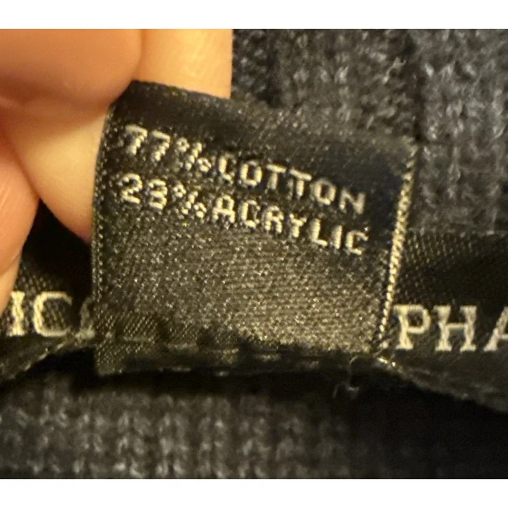 Tricots St Raphael Mock‎ Neck Full Zip Knit Cardigan Sweater Men's L Navy Preppy